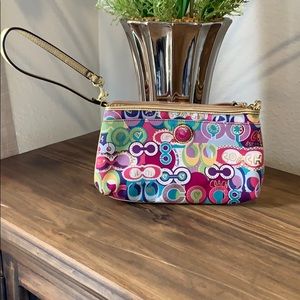 Coach Factory multicolored wristlet